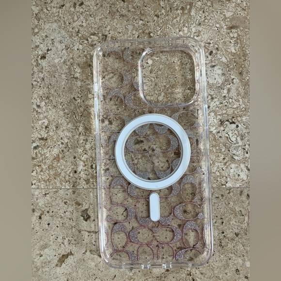 COACH iPhone 15 Pro Max Protective Case MagSafe Signature C Clear Phone Cover - Picture 2 of 8